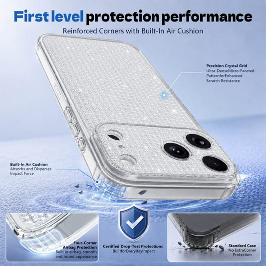 Sparkling Diamond Glitter Airbag Phone Case, For iPhone 16, For iPhone 15 Pro Max, For iPhone 15 Pro, For iPhone 15  