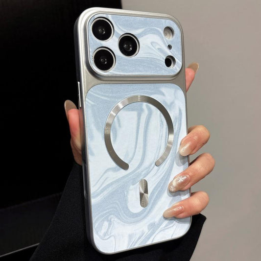 Water Ripple PC Magnetic Vegan Leather Phone Case, For iPhone 17 Pro, For iPhone 17  