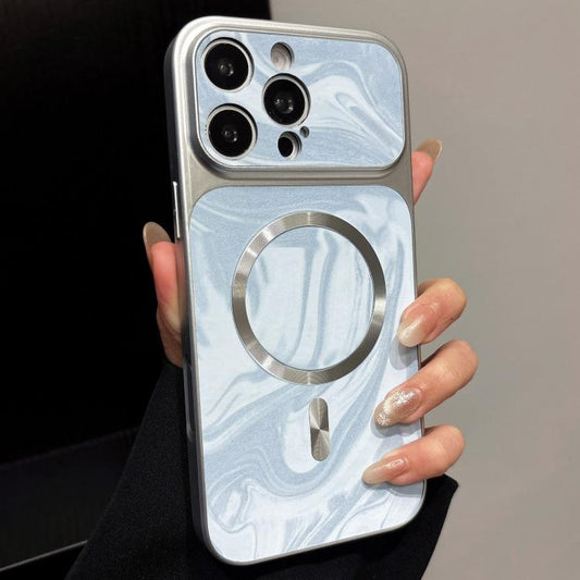 Water Ripple PC Magnetic Vegan Leather Phone Case, For iPhone 16 Pro, For iPhone 16 Plus  
