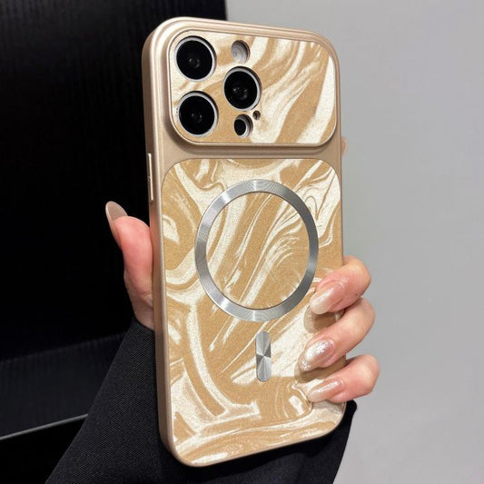 Water Ripple PC Magnetic Vegan Leather Phone Case, For iPhone 15 Pro, For iPhone 15 Plus  
