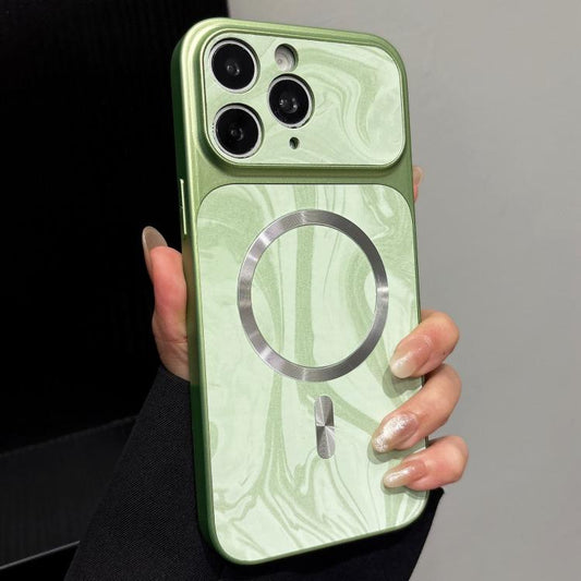 Water Ripple PC Magnetic Vegan Leather Phone Case, For iPhone 15, For iPhone 14 Pro  