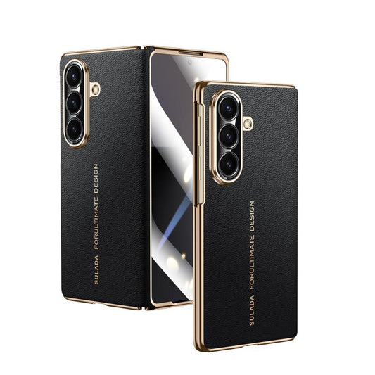 SULADA Transform Into XT Series Shell Film Integrated Magnetic Genuine Leather Phone Case, For Galaxy Z Fold8 Ultra 5G, For Galaxy Z Fold7 5G  