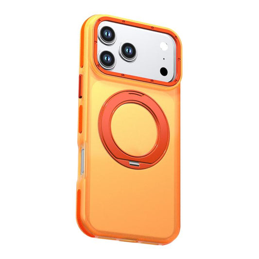 Color Block 360 Degree Rotating Holder PC Hybrid TPU Phone Case, For iPhone 18 Pro / 17 Pro, For iPhone 18 Pro Max / 17 Pro Max  