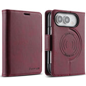 Forwenw F10 Dual-side Buckle Magnetic Vegan Leather Phone Case, For iPhone Duo  