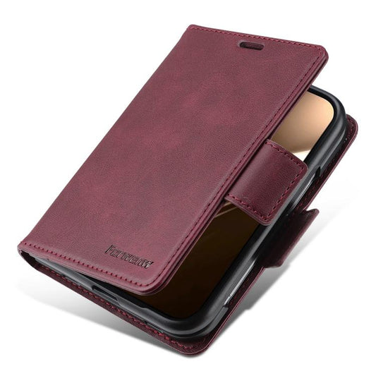Forwenw F10 Dual-side Buckle Magnetic Vegan Leather Phone Case, For iPhone Duo  
