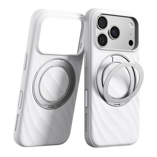 Wave Skin Feel Liquid Silicone Magnetic Fidget Holder Phone Case, For iPhone 18 Pro / 17 Pro, For iPhone 18 Pro Max / 17 Pro Max  