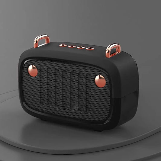 Cool Vintage Portable Bluetooth V5.0 Speaker Long Worktime Outdoor Loudspeaker Support TF Card/U Disk/FM Wireless Subwoofer Utrano