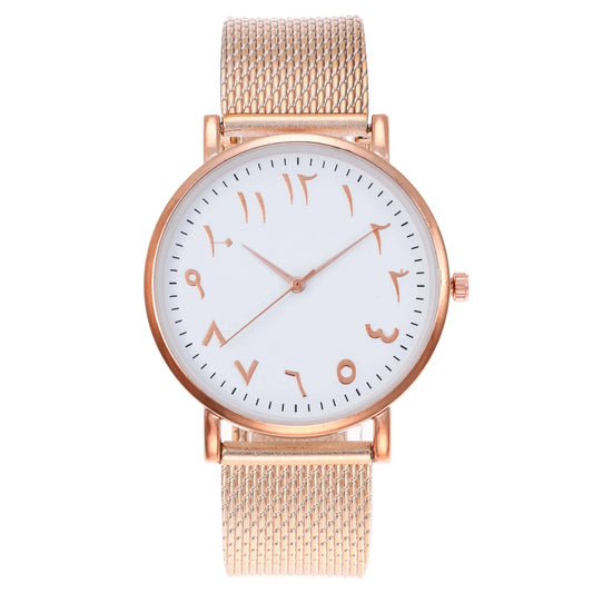 Fashion Creative Quartz Watches Couple Watches Digital Mesh Band Watches 