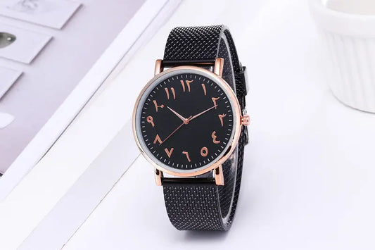 Fashion Creative Quartz Watches Couple Watches Digital Mesh Band Watches 