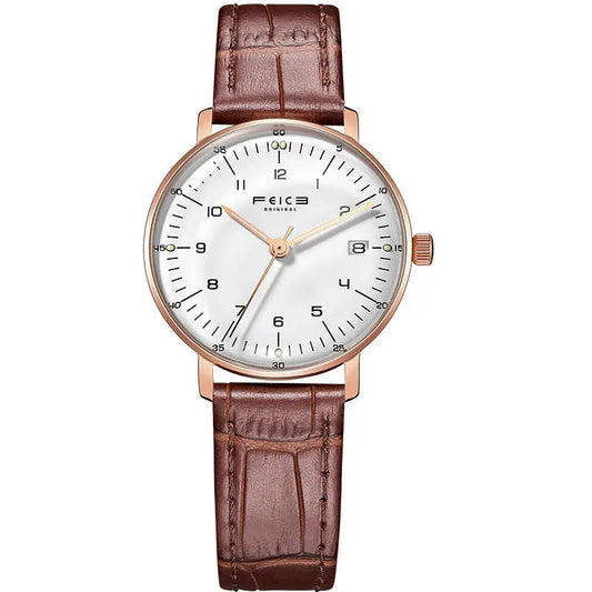 Flyke Fashion Simple Waterproof Watch Women's Ultra-thin Japanese Movement Calendar Women's Quartz Watch Foreign Trade Amazon Utrano