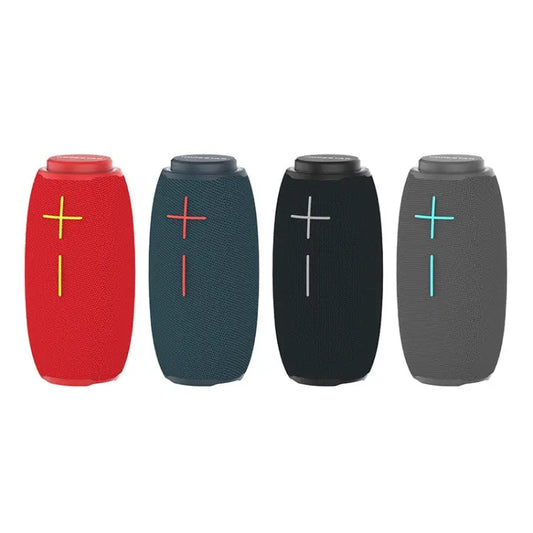 HOPESTAR P31 TWS Portable Outdoor Waterproof Lens-style Head Bluetooth Speaker with LED Color Light, Support Hands-free Call & U Disk & TF Card & 3.5mm AUX & FM, P31 Red, P31 Black, P31 Green, P31 Grey Utrano