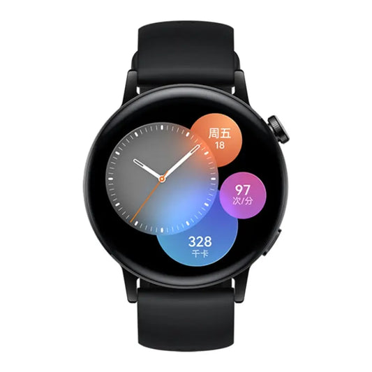 HUAWEI WATCH GT 3 Smart Watch 42mm Rubber Wristband, 1.32 inch AMOLED Screen, Support Heart Rate Monitoring / GPS / 7-days Battery Life / NFC, GT 3 42mm Black - UTrano