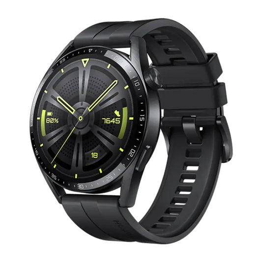 HUAWEI WATCH GT 3 Smart Watch 46mm Rubber Wristband, 1.43 inch AMOLED Screen, Support Heart Rate Monitoring / GPS / 14-days Battery Life / NFC, GT 3 46mm Black - UTrano
