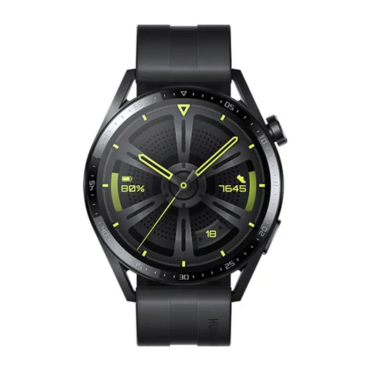 HUAWEI WATCH GT 3 Smart Watch 46mm Rubber Wristband, 1.43 inch AMOLED Screen, Support Heart Rate Monitoring / GPS / 14-days Battery Life / NFC, GT 3 46mm Black - UTrano