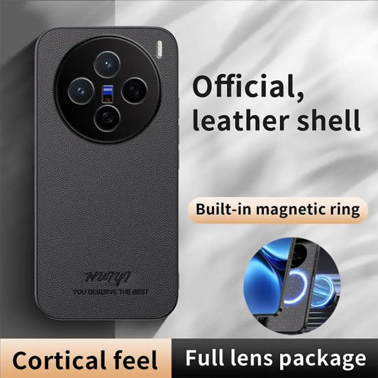 HUIYI Leather Magnetic Phone Case, For vivo X200, For vivo X200 Pro mini, For vivo X200 Pro, For vivo V40e