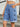 Heart-Pattern Rolled Hem Denim Shorts  