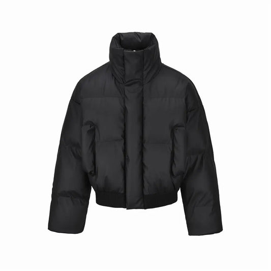High-grade Solid Color Turtleneck Cotton-padded Coat Fashion Brand Men's Clothing Coat  