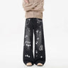 INS Vintage Graffiti Denim Pants  