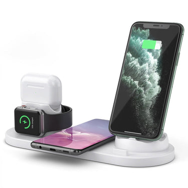 6 in 1 10W Qi Standard Wireless Charger Stand  