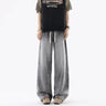 Ice Silk Denim Pants Men Retro Loose Basic Versatile Drape Wide Leg Long Pants  