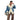 Knitted Patchwork Wide Turn-Down Collar Denim Jacket  