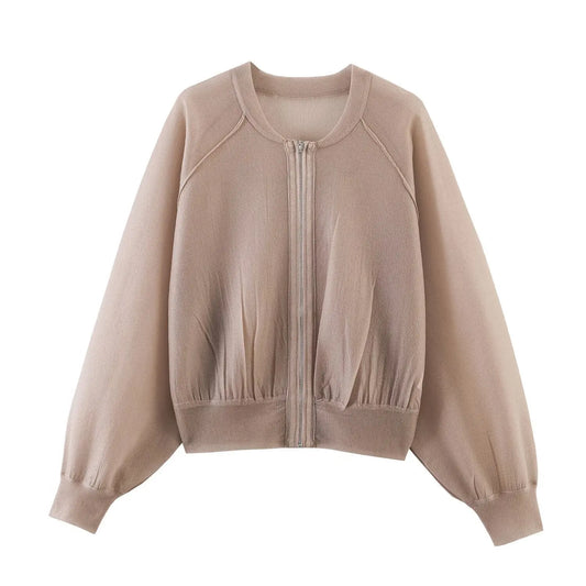 Knitted pilot jacket women's jacket  