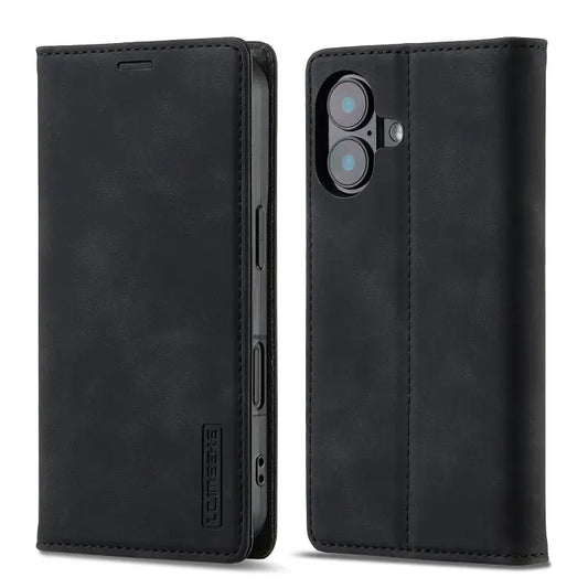 LC.IMEEKE Strong Magnetism Microfiber Leather Phone Case, For iPhone 16  