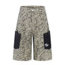 Leopard print workwear shorts  
