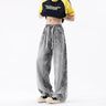 Linen-like Rayon Denim Pants Men Retro Long Pants  