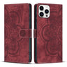 Mandala Embossed Retro Frosted Leather Phone Case, For iPhone 14 Pro Max, For iPhone 7 / 8 / SE 2022, For iPhone 13 Pro Max, For iPhone 13 Pro  