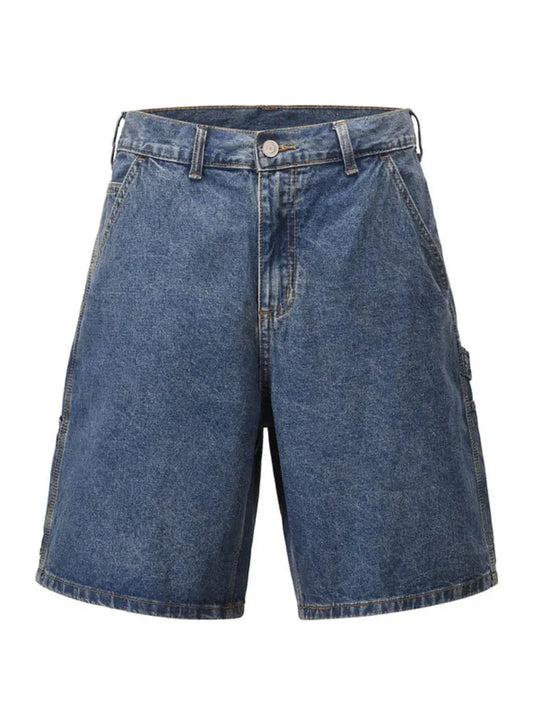 Men's Washed Denim Bermuda Shorts  
