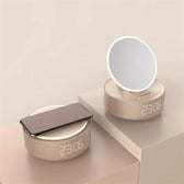 Mirror Wireless Charger Alarm Clock Bluetooth Speaker LED Night Light Smart Digital Clock Loudspeaker For Phone Charger  