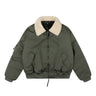 Motorcycle suit with fur collar and cotton jacket  