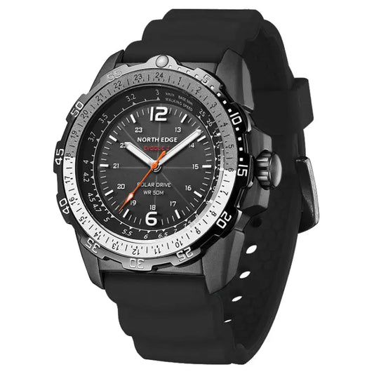 NORTH EDGE EVOQUE2 Outdoor Waterproof Solar Charging Sports Watch  EVOQUE2 / Black