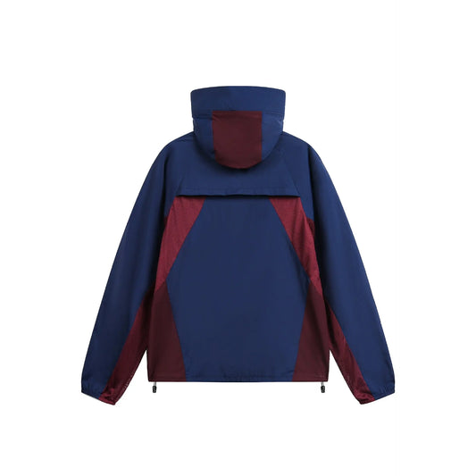 Outdoor Streetwear Color-Block Loose Hooded Sun Protection Jacket for Men  