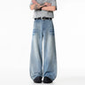 Relaxed Fit Cat-Whisker Washed Wide-Leg Jeans for Men  