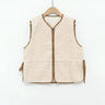 Round neck waist lambhair women's vest  