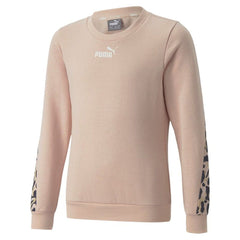 Hoodless Sweatshirt for Girls Puma Alpha Crew Neck Pink