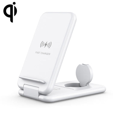 15W 3 in 1 Foldable Qi Fast Wireless Charger Station Phone Holder for iPhones & iWatchs & Airpods  