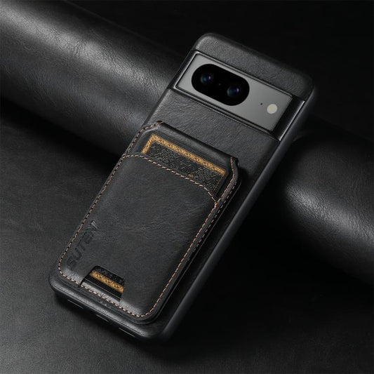 Suteni H02 Leather Wallet Stand Back Phone Case, For Google Pixel 9, For Google Pixel 8a, For Google Pixel 8 Pro, For Google Pixel 8, For Google Pixel 7a, For Google Pixel 7 Pro, For Google Pixel 7, For Google Pixel 6a  