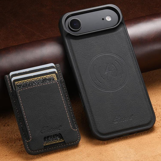 Suteni H17 Litchi Texture Leather MagSafe Detachable Wallet Phone Case, For iPhone 16 Pro, For iPhone 16 Plus, For iPhone 16, For iPhone 15 Pro Max, For iPhone 15 Pro, For iPhone 15 Plus  