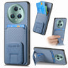 Carbon Fiber Card Bag Fold Stand Phone Case, For Honor X8A, For Honor X9A, For Honor X7A, For Honor 80 SE  