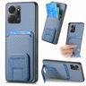 Carbon Fiber Card Bag Fold Stand Phone Case, For Honor 80, For Honor 80 Pro, For Honor X40, For Honor X8 5G  
