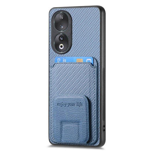 Carbon Fiber Card Bag Fold Stand Phone Case, For Honor X50i / 90 Lite, For Honor X30/X9 5G/Magic4 Lite