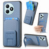 Carbon Fiber Card Bag Fold Stand Phone Case, For Honor 90 Pro, For Honor 90, For Honor Magic5 Pro, For Honor Magic5  