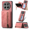 Retro Leather Zipper Wallet Back Phone Case, For Honor 600 Pro Global, For Honor 600 Global, For Honor 200 Lite Global, For Honor X8b  