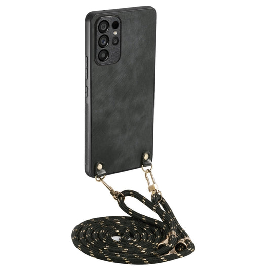 Vintage Leather PC Back Cover Phone Case with Crossbody Strap, For Samsung Galaxy S24 Ultra 5G, For Samsung Galaxy S24+ 5G, For Samsung Galaxy S24 5G, For Samsung Galaxy S23 FE 5G  