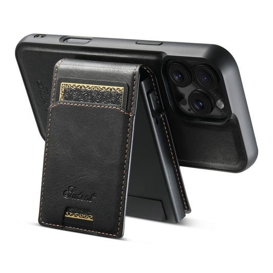 Suteni H19 Oil Wax 2-in-1 MagSafe Removable Card Box Back Phone Case, For iPhone 18, For iPhone 18 Pro, For iPhone 18 Pro Max, For iPhone 17 Pro Max, For iPhone 17 Pro, For iPhone 17, For iPhone Air, For iPhone 16 Pro Max, For iPhone 16 Pro            ...  