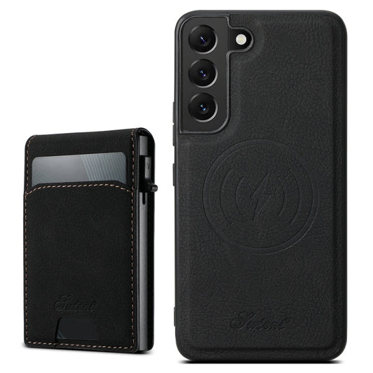 Suteni H19 Litchi Texture 2-in-1 MagSafe Removable Card Case Back Phone Case, For Samsung Galaxy S22+ 5G, For Samsung Galaxy S22 5G, For Samsung Galaxy Note20 Ultra 5G, For Samsung Galaxy Note20 5G  