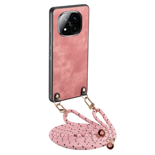 Vintage Leather PC Back Cover Phone Case with Crossbody Strap, For Xiaomi Redmi Note 14 Pro+ 5G, For Xiaomi Redmi Note 14 Pro 5G, For Xiaomi Redmi Note 13 Pro 4G, For Xiaomi Redmi Note 13 4G  